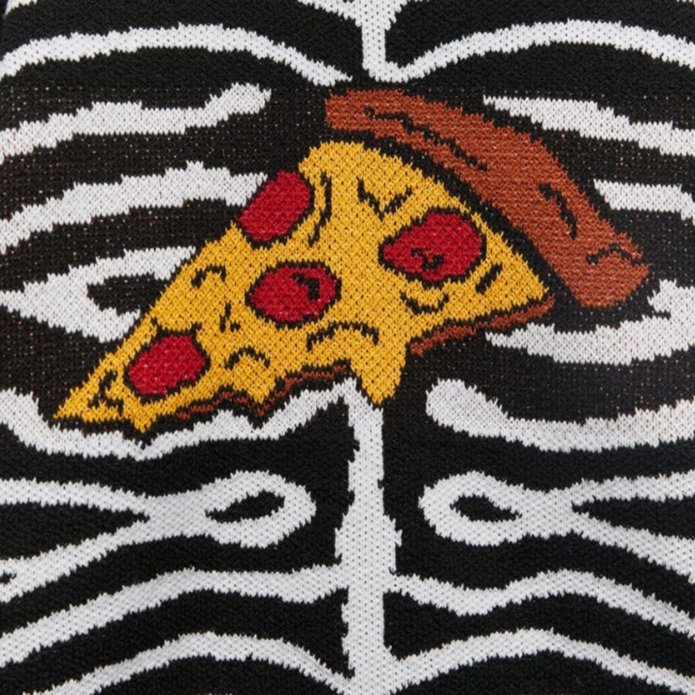 NWT Zara Pizza Jacquard Knit Sweater - Picture 7 of 7